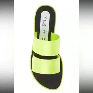Rag & Bone Cameron Mila Slide Sandal Sandal Flat ACID GREEN Size 36 EU, US 6